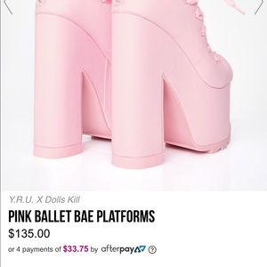 Pink ballet platforms dolls kill